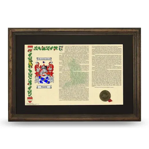 Wastely Deluxe Armorial Landscape Framed - Brown
