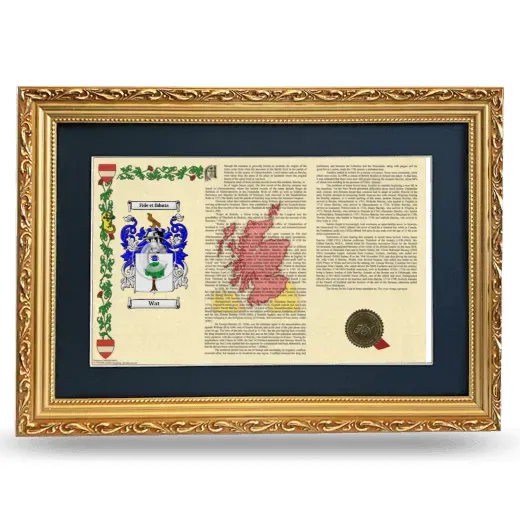 Wat Deluxe Armorial Landscape Framed - Gold