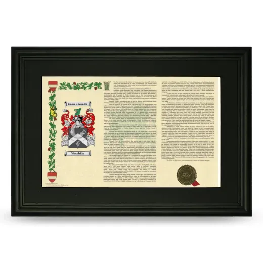 Watchkin Deluxe Armorial Landscape Framed- Black