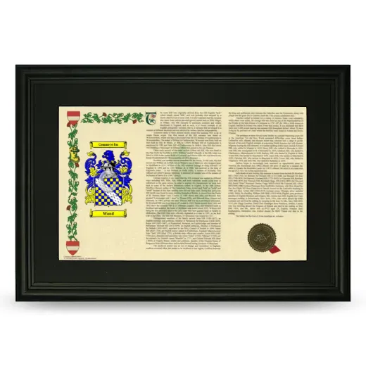 Waud Deluxe Armorial Landscape Framed- Black