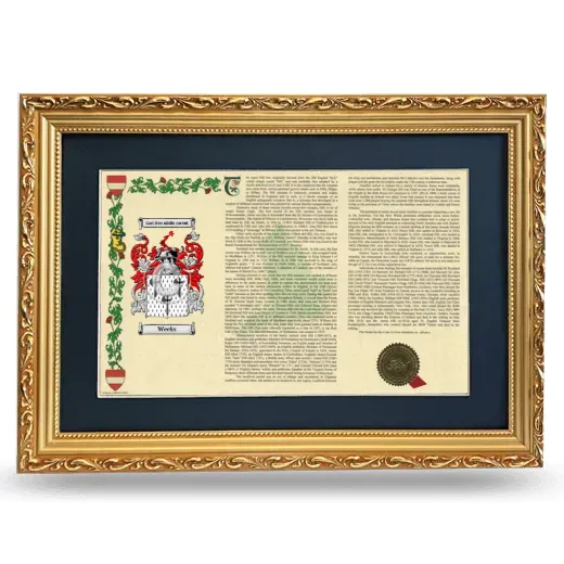 Weeks Deluxe Armorial Landscape Framed - Gold