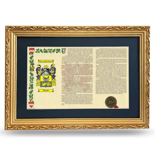 Weener Deluxe Armorial Landscape Framed - Gold