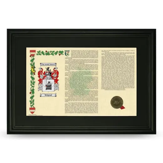 Weigend Deluxe Armorial Landscape Framed- Black