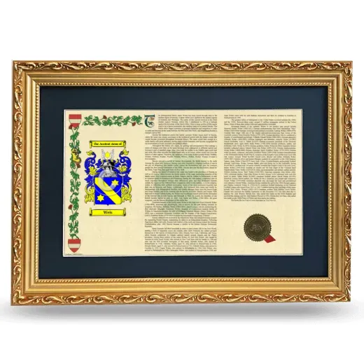 Weis Deluxe Armorial Landscape Framed - Gold