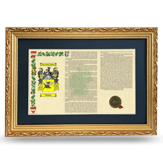 Weisser Deluxe Armorial Landscape Framed - Gold