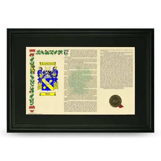 Weist Deluxe Armorial Landscape Framed- Black