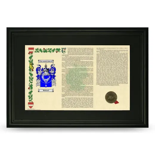 Weitzel Deluxe Armorial Landscape Framed- Black