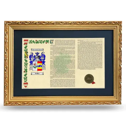 Welker Deluxe Armorial Landscape Framed - Gold