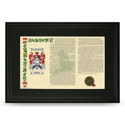 Wellsford Deluxe Armorial Landscape Framed- Black