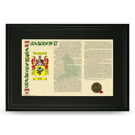 Welss Deluxe Armorial Landscape Framed- Black