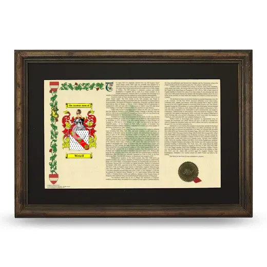 Wencil Deluxe Armorial Landscape Framed - Brown