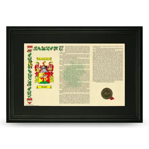 Wendel Deluxe Armorial Landscape Framed- Black