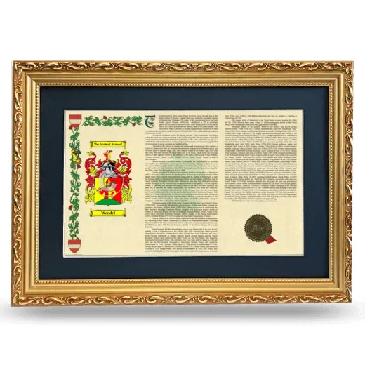 Wendel Deluxe Armorial Landscape Framed - Gold
