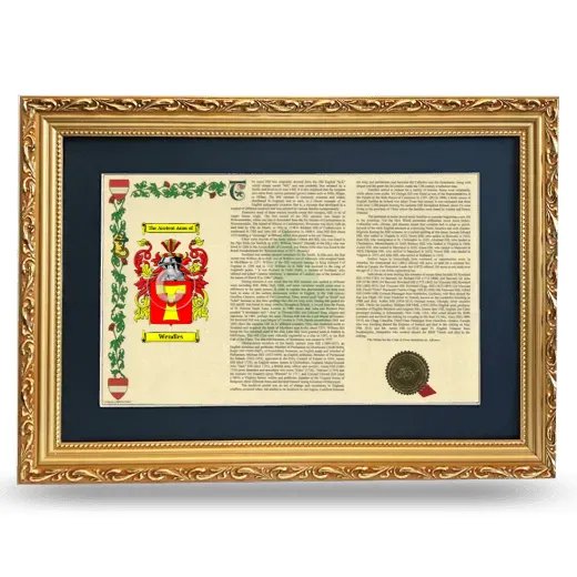Wendles Deluxe Armorial Landscape Framed - Gold