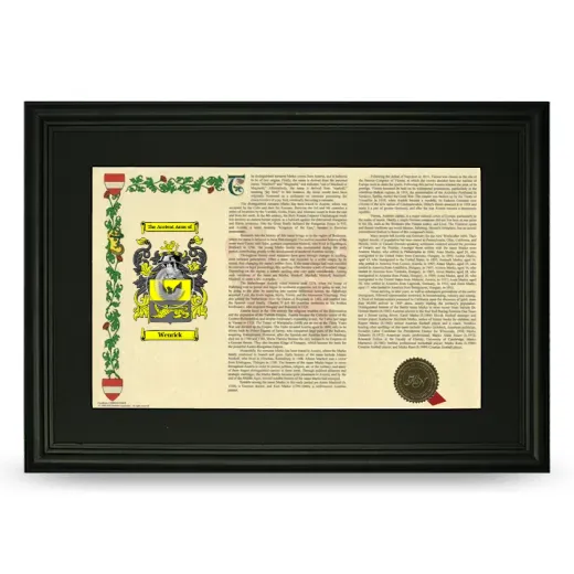 Wenrick Deluxe Armorial Landscape Framed- Black