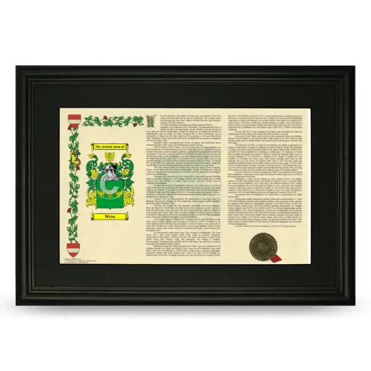 Wens Deluxe Armorial Landscape Framed- Black