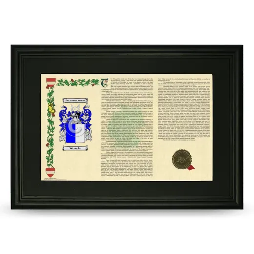 Werneke Deluxe Armorial Landscape Framed- Black