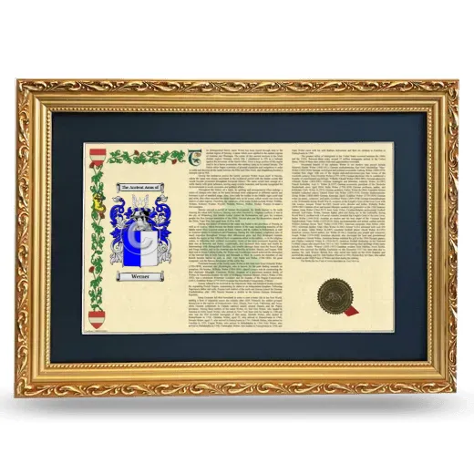 Werner Deluxe Armorial Landscape Framed - Gold