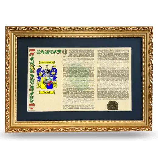 Wernick Deluxe Armorial Landscape Framed - Gold
