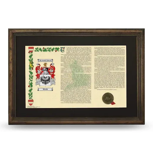 Werth Deluxe Armorial Landscape Framed - Brown
