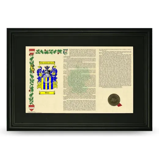 Werz Deluxe Armorial Landscape Framed- Black