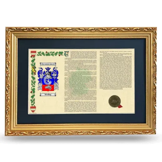 Wesling Deluxe Armorial Landscape Framed - Gold