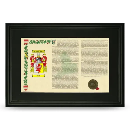 Weth Deluxe Armorial Landscape Framed- Black