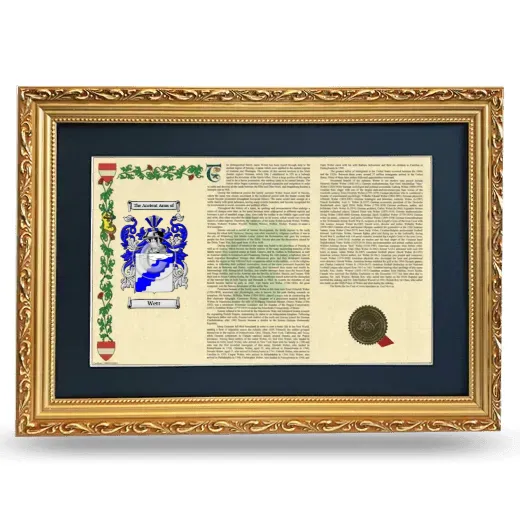 Wett Deluxe Armorial Landscape Framed - Gold