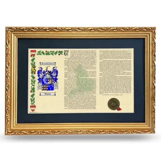 Weyant Deluxe Armorial Landscape Framed - Gold