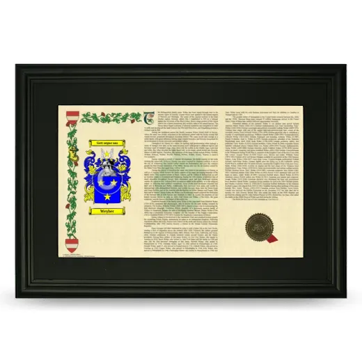 Weyber Deluxe Armorial Landscape Framed- Black