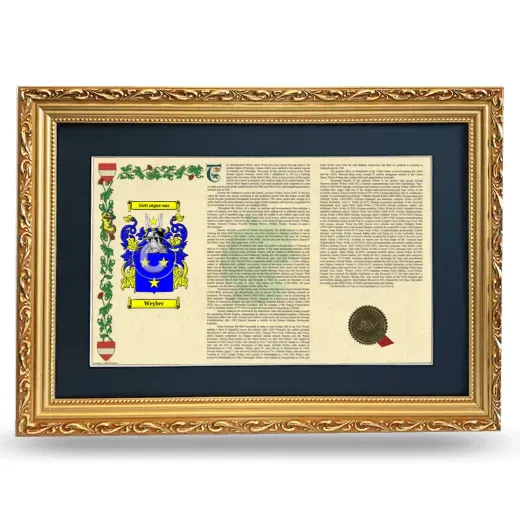 Weyber Deluxe Armorial Landscape Framed - Gold