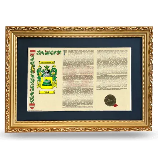 Whall Deluxe Armorial Landscape Framed - Gold