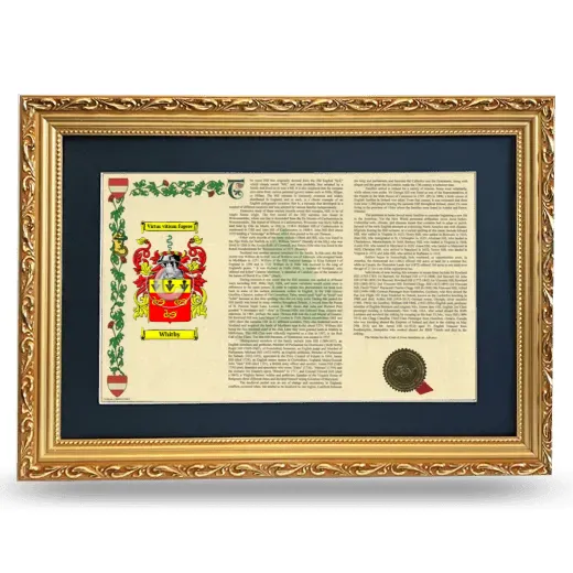 Whitby Deluxe Armorial Landscape Framed - Gold