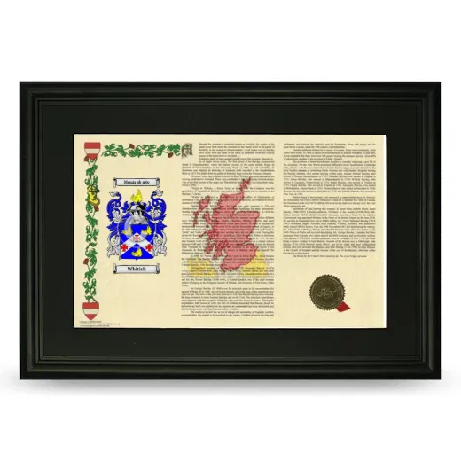 Whitish Deluxe Armorial Landscape Framed- Black