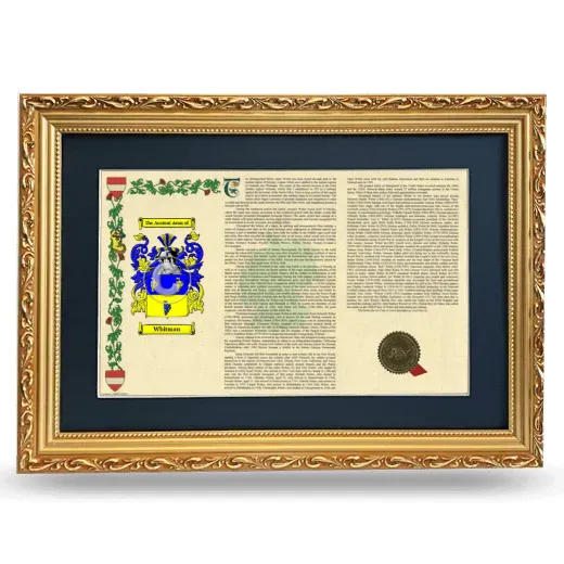 Whitman Deluxe Armorial Landscape Framed - Gold