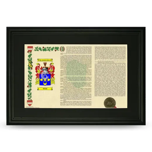 Wicki Deluxe Armorial Landscape Framed- Black