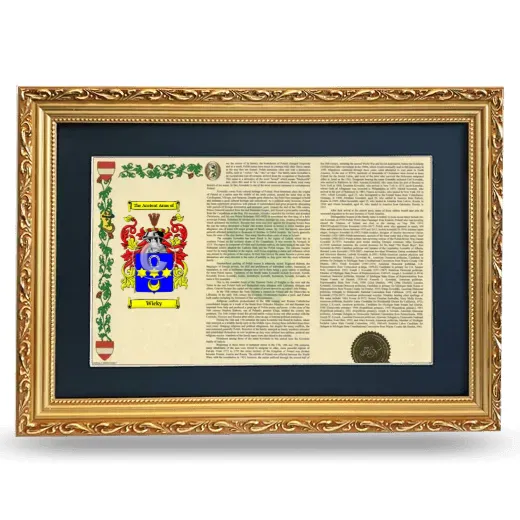 Wicky Deluxe Armorial Landscape Framed - Gold