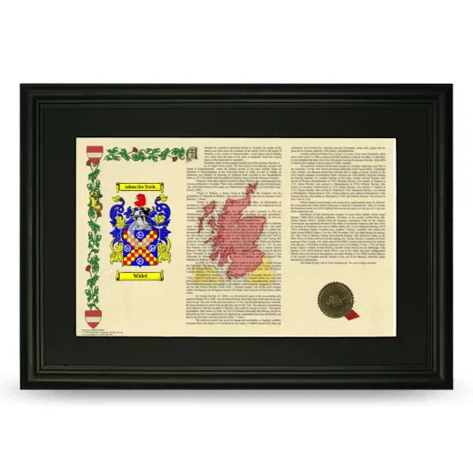 Widel Deluxe Armorial Landscape Framed- Black