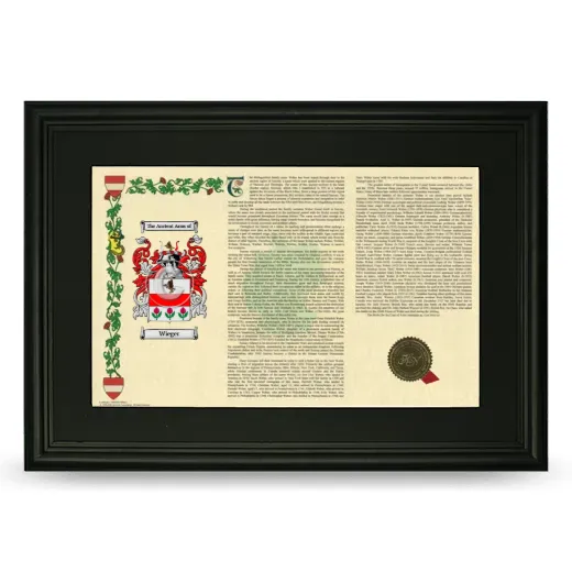 Wieger Deluxe Armorial Landscape Framed- Black