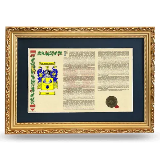 Wijk Deluxe Armorial Landscape Framed - Gold
