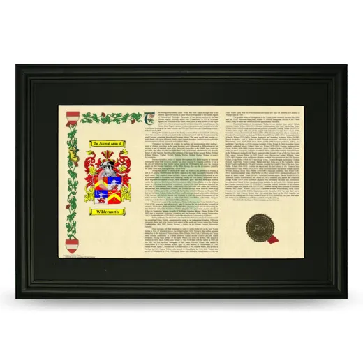 Wildermuth Deluxe Armorial Landscape Framed- Black