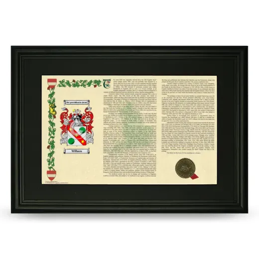 Wilham Deluxe Armorial Landscape Framed- Black