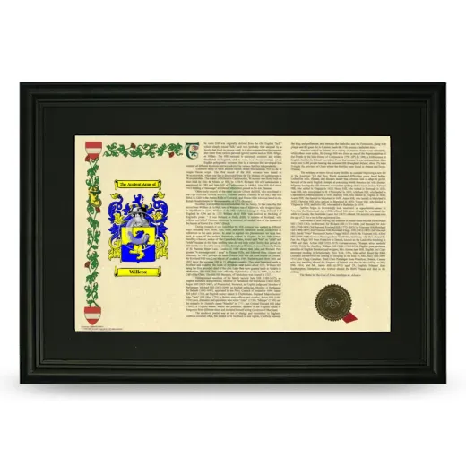 Willcox Deluxe Armorial Landscape Framed- Black