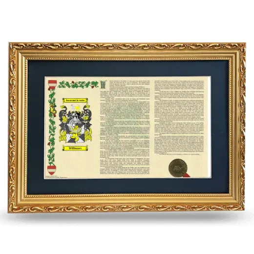 Williames Deluxe Armorial Landscape Framed - Gold