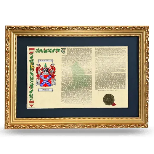 Willinton Deluxe Armorial Landscape Framed - Gold