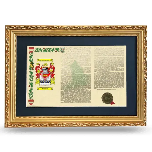 Wimble Deluxe Armorial Landscape Framed - Gold