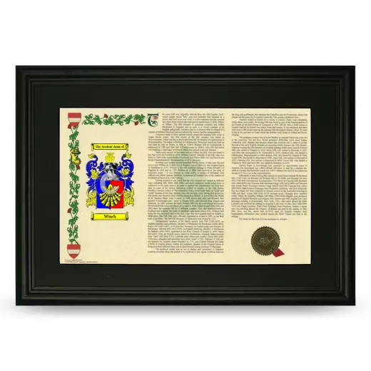 Winch Deluxe Armorial Landscape Framed- Black
