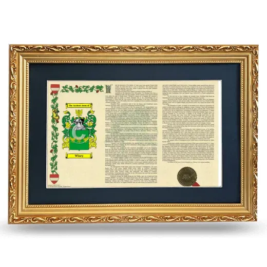 Winey Deluxe Armorial Landscape Framed - Gold