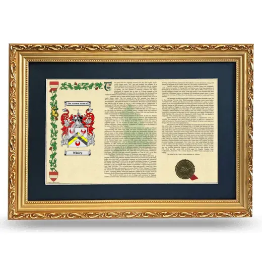 Winley Deluxe Armorial Landscape Framed - Gold