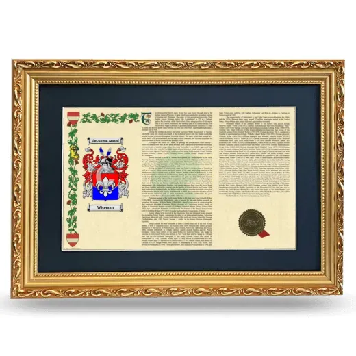 Wiseman Deluxe Armorial Landscape Framed - Gold